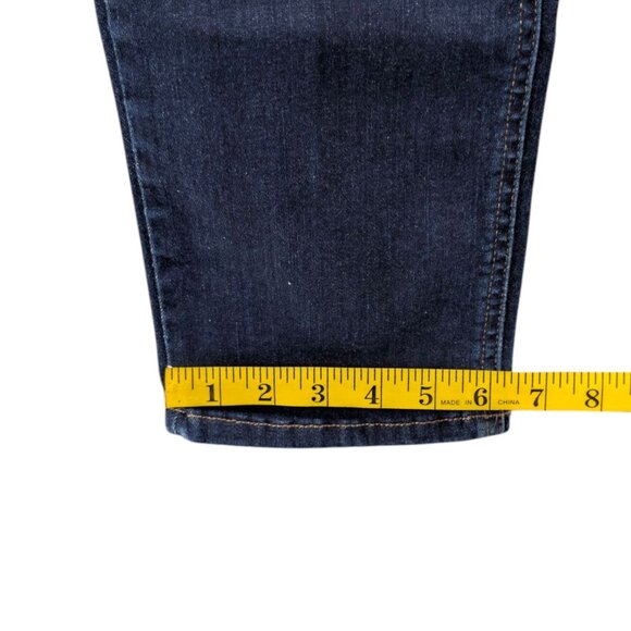 Crown Ivy Straight Leg Jeans Womens Blue Dark Wash Stretch Denim Size 8 - Picture 9 of 9